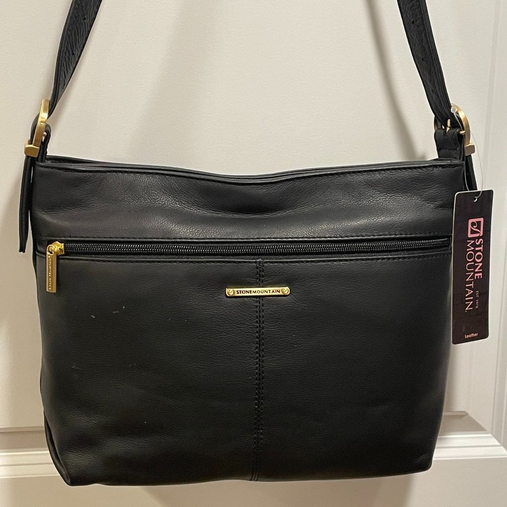 STONEMOUNTAIN  HAMPTON CLASSIC LEATHER HOBO NWT